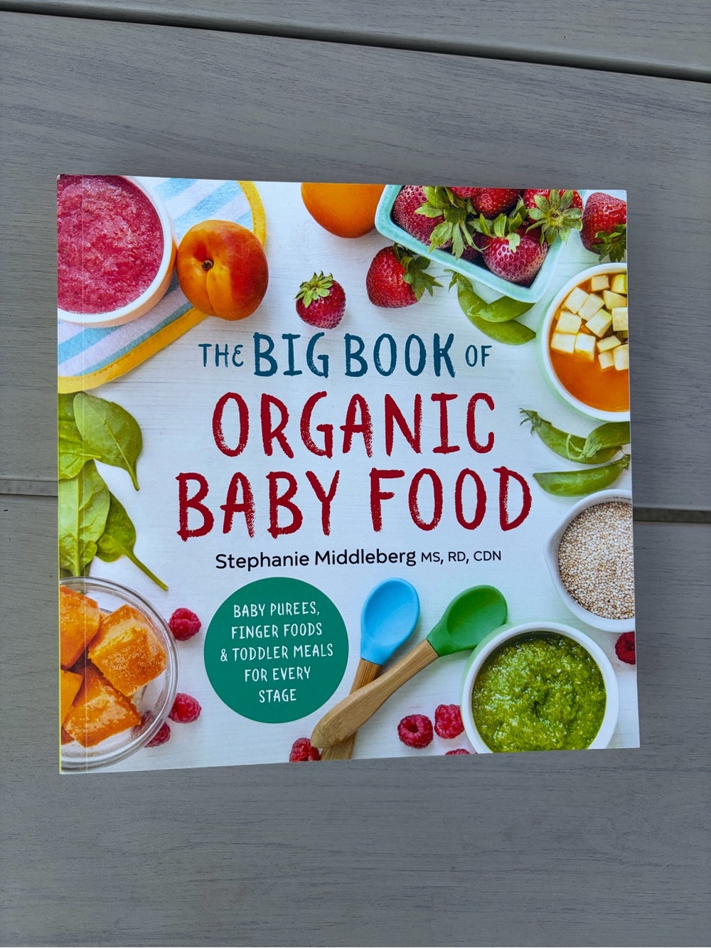 The Big Book of Organic Baby Food by Stephanie Middleberg - Colorful Cover